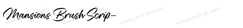 Mansions Brush Scrip字体转换